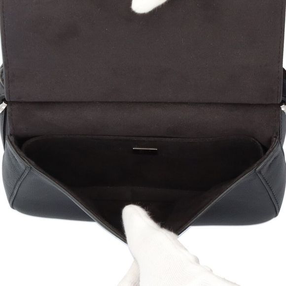 Fendi Double Micro Baguette Multi-studded Shoulder Bag Leather 8m0371 Black - Picture 6 of 10